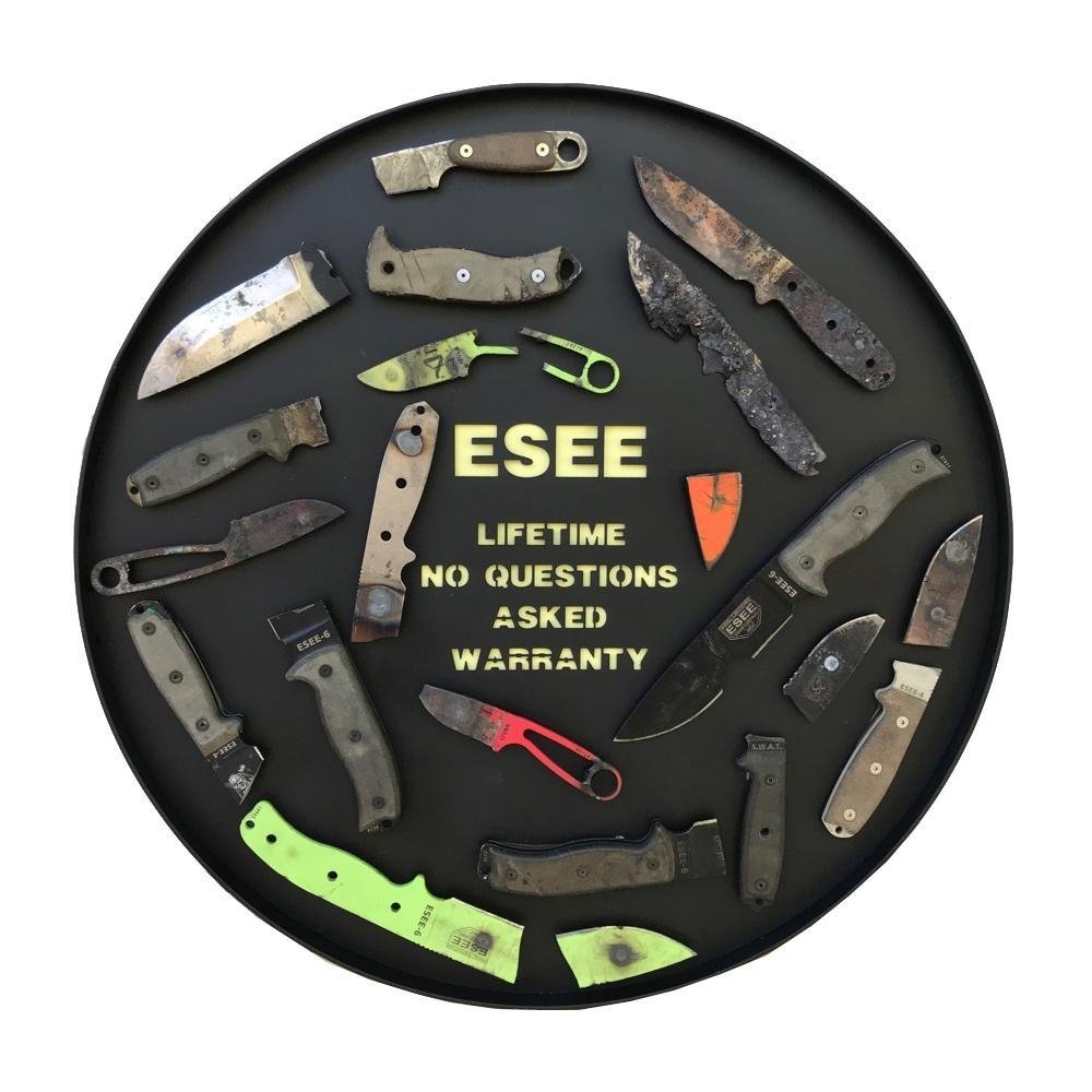 ESEE 4P Survival Fixed Blade Knife, OEM Sawtooth Handle Design, Black Sheath - Image 7