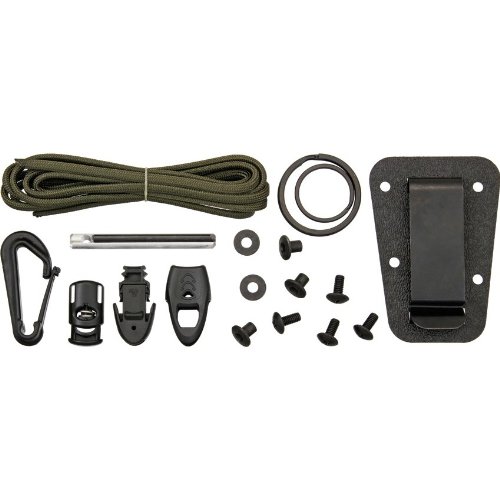 ESEE Knives Izula Fixed Blade Knife w/Survival Kit, Sheath & Clip Plate (Black Blade/Grey Micarta Handle/Black Sheath/Survival Kit) - Image 4